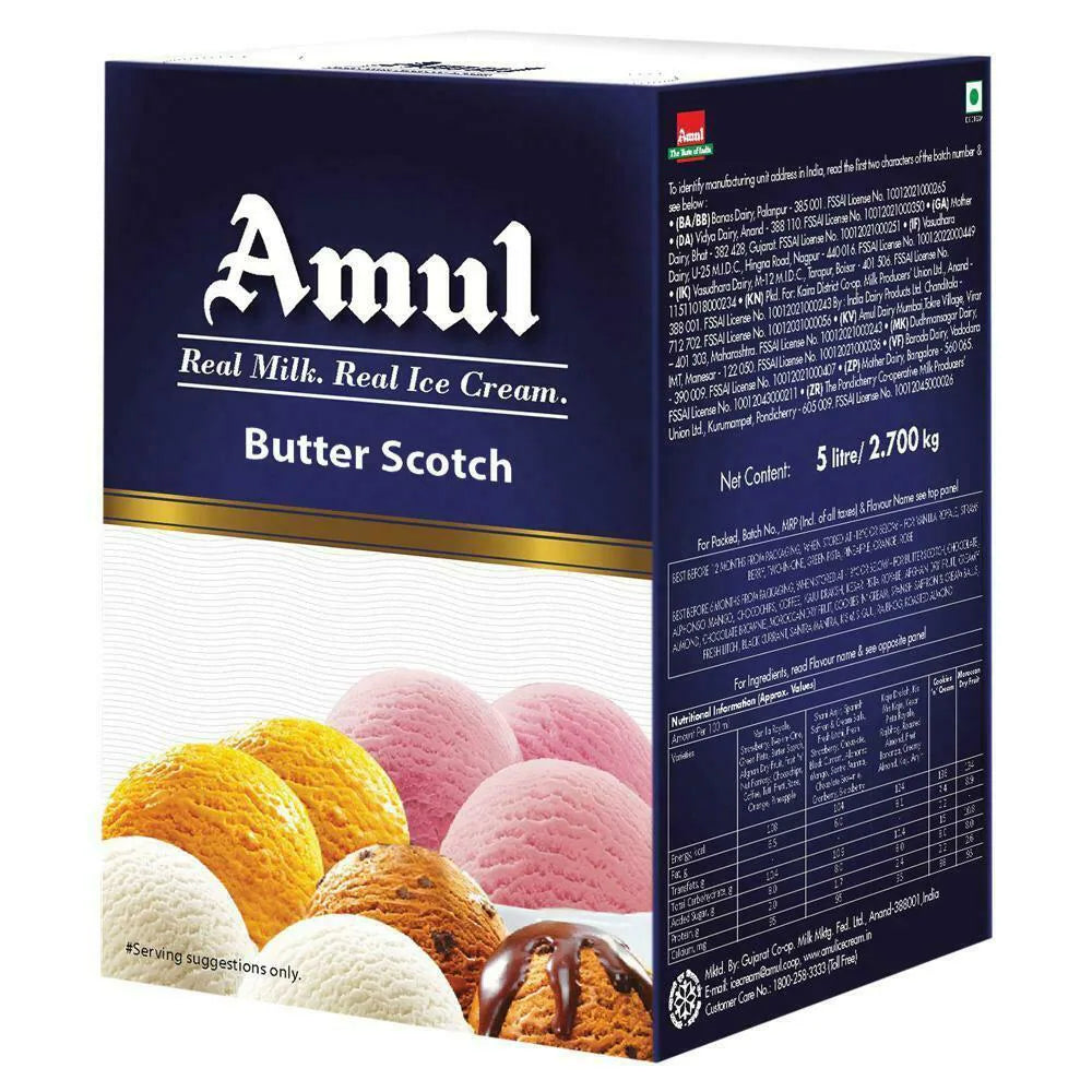 Amul Butter Scotch Ice Cream 5L