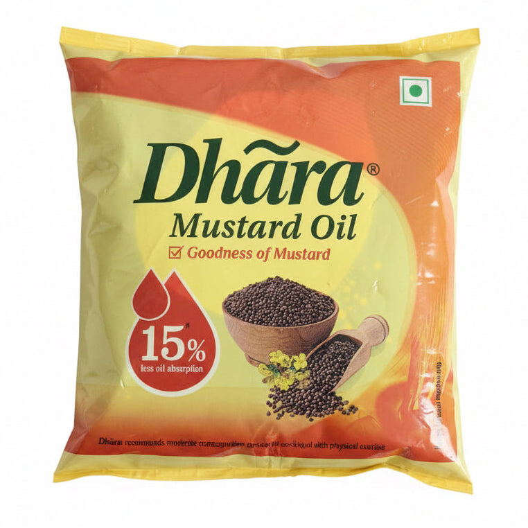 500ML - Dhara Mustard Oil / Sarso Tel