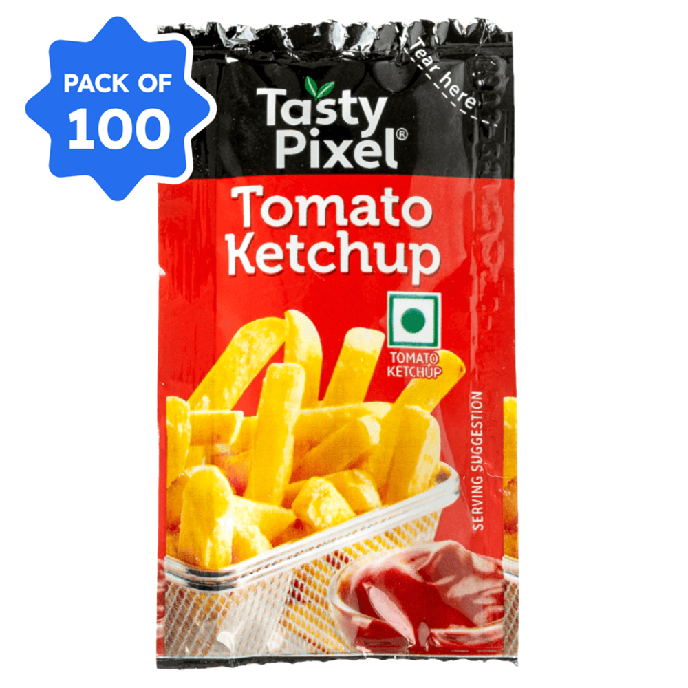 Tasty Pixel Tomato Ketchup Sachets (8g) - 100pcs/pack