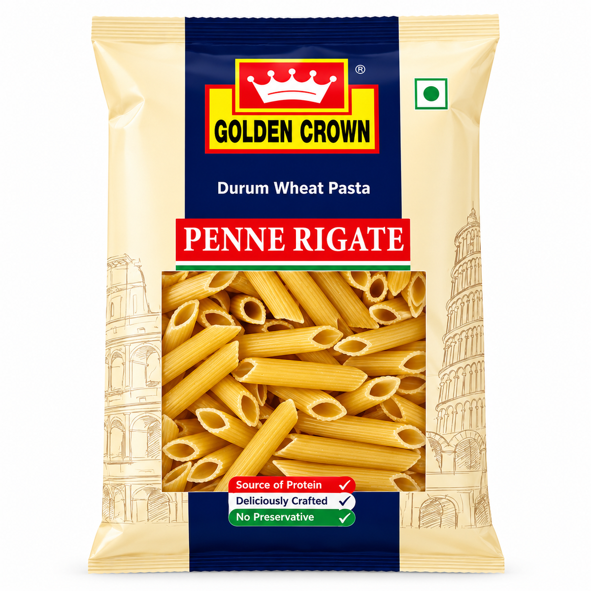 Golden Crown - Penne Rigate Pasta 500g