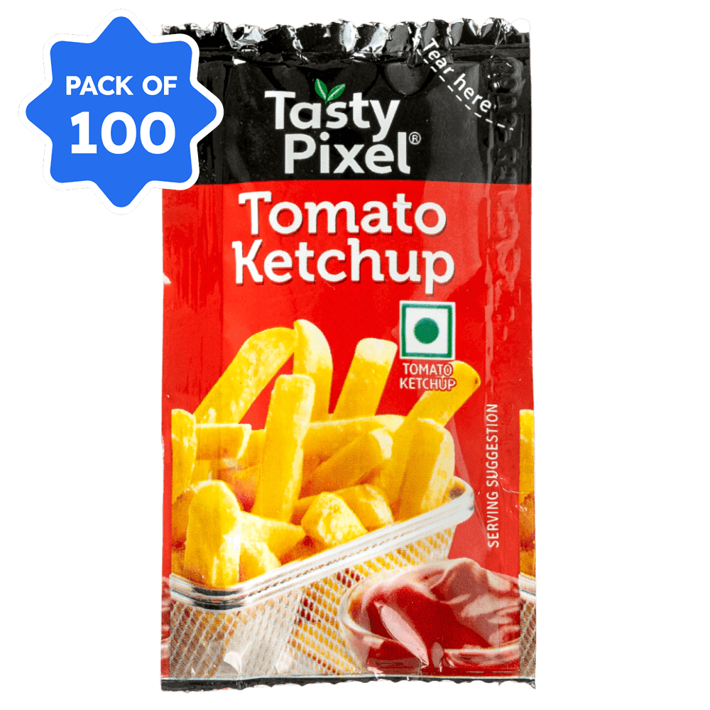 Veeba - Tomato Ketchup Sachet (Pack Of 100) Tasty Pixel