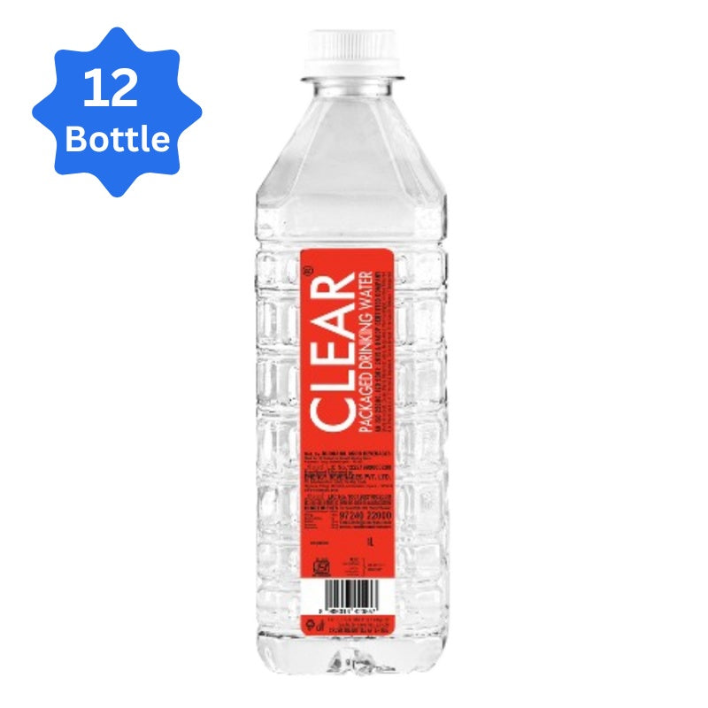 Clear Water Bottle 1L - MRP ₹30